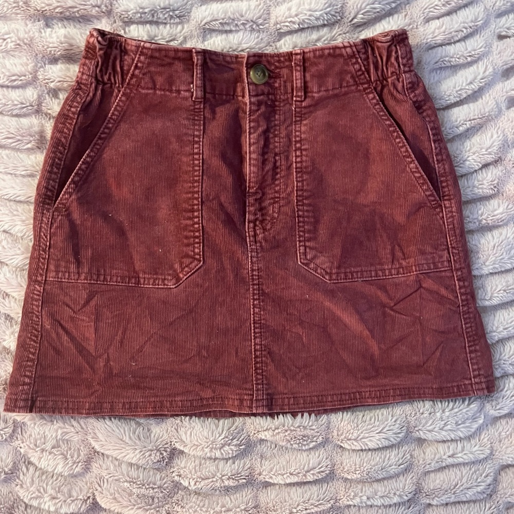 Suede skirt